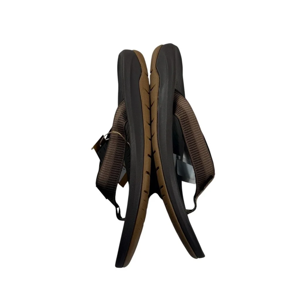 Teva Mens Hurricane Flip Sandals Archive Ladder Bison Brown 1169492 Size 7 NEW